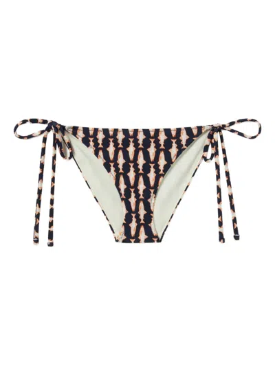 LA DOUBLEJ FISH-PRINT BIKINI BOTTOM