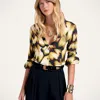 La Doublej Tailored Multicolored Abstract Print Shirt In Brown