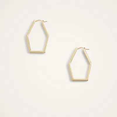 La Doublej Five Points Hoops In Metallic