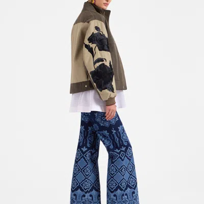 La Doublej Flare Jeans In Partenope Navy