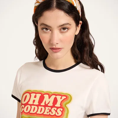 La Doublej Flat Headband In White