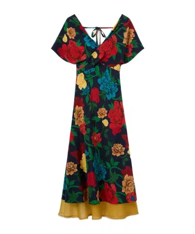 La Doublej Floral A-line Dress In Multi