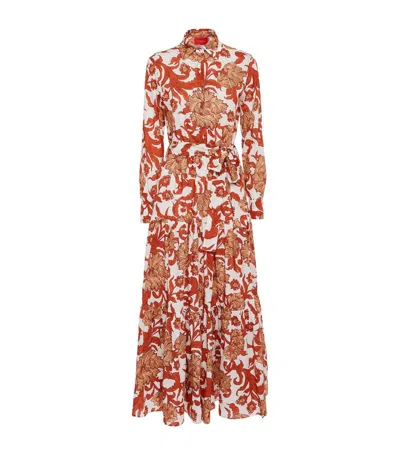 La Doublej Floral Bellini Maxi Dress In Yellow