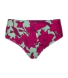 La Doublej Floral Boy Swimming Briefs In Lilium Purple