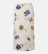 La Doublej Floral-print Straight Skirt