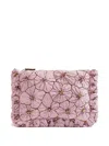 La Doublej Floral-embroidery Clutch Bag In Pink