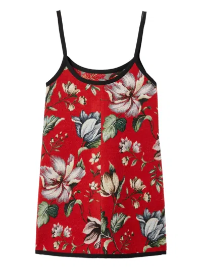 LA DOUBLEJ FLORAL JACQUARD SLIP DRESS