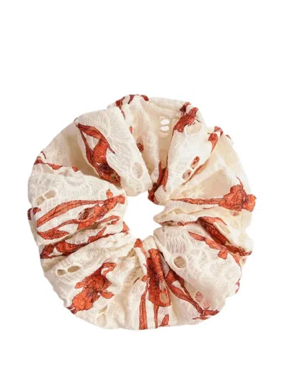 LA DOUBLEJ FLORAL-LACE SCRUNCHIE