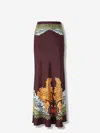 La Doublej Floral Maxi Skirt In Brown