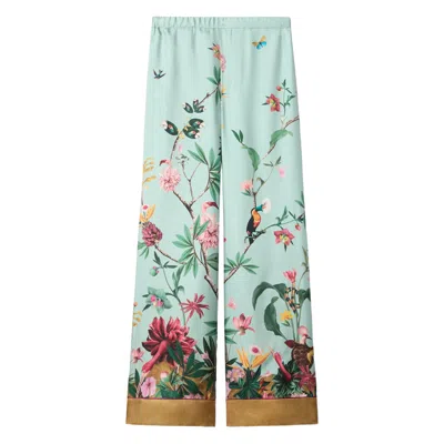 LA DOUBLEJ FLORAL PALLAZZO PANTS