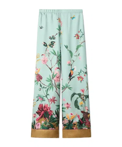LA DOUBLEJ LA DOUBLEJ FLORAL WIDE-LEG PANTS