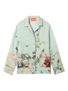 La Doublej Floral Panel Pyjama Shirt In Multi