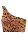 La Doublej Floral-pattern Bikini Top In Multi