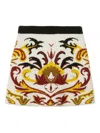 La Doublej Floral-pattern Knitted Skirt In White