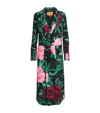 La Doublej Floral Peony Duster Coat In Green