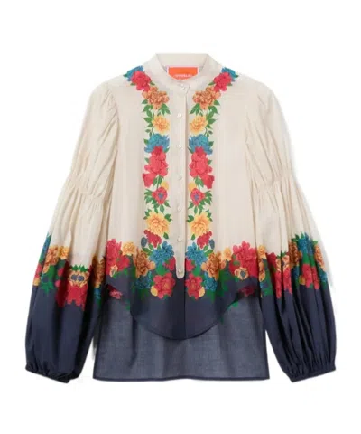 LA DOUBLEJ FLORAL PLACÉE BLOUSE