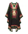 La Doublej Floral-print Asymmetric Day Dress In Black