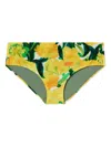 La Doublej Floral-print Bikini Bottoms In Green