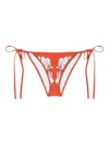 La Doublej Floral-print Bikini Bottoms In Orange