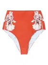 La Doublej Honey Bikini Bottoms Dark Orange In Orange