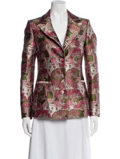 Pre-owned La Doublej Floral Print Blazer W/ Tags In Multi