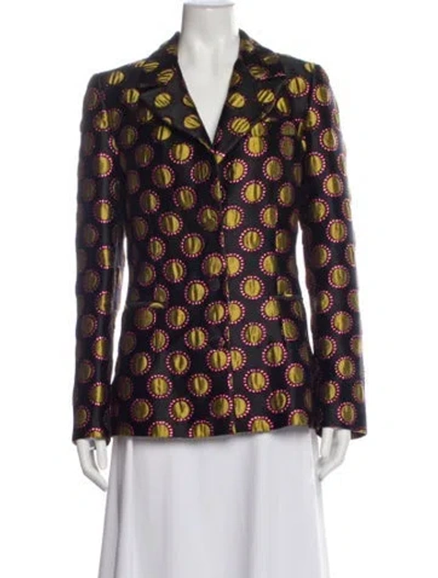 Pre-owned La Doublej Floral Print Blazer W/ Tags In Purple