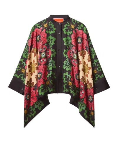 LA DOUBLEJ FLORAL-PRINT BLOUSE