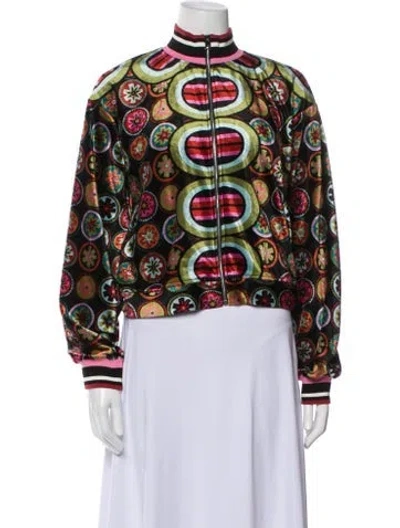 Pre-owned La Doublej Floral Print Bomber Jacket In Multi