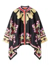 La Doublej La Double J Silk Twill Shirt With Cascading Fit In Black