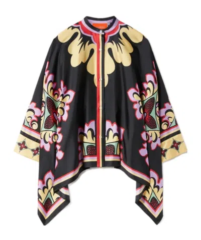 LA DOUBLEJ FLORAL PRINT CAPE