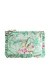 La Doublej Floral-print Clutch Bag In Green