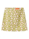 La Doublej Floral-print Cotton-blend Skirt In Multi