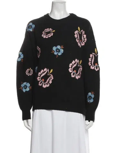 Pre-owned La Doublej Floral Print Crew Neck Sweater In Multi