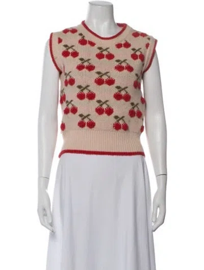 Pre-owned La Doublej Floral Print Crew Neck Sweater In Multicolor