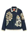 La Doublej Jj Floral-print Denim Jacket