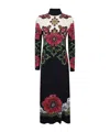 La Doublej Floral-print High-neck Dress In Multi