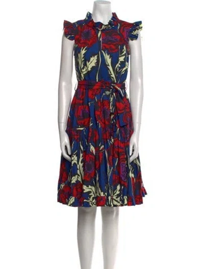 Pre-owned La Doublej Floral Print Knee-length Dress In Multi