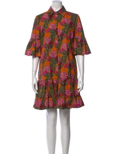 Pre-owned La Doublej Floral Print Knee-length Dress In Multi