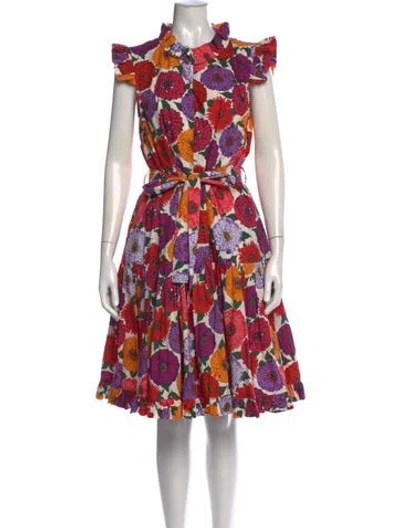 Pre-owned La Doublej Floral Print Knee-length Dress In Multi