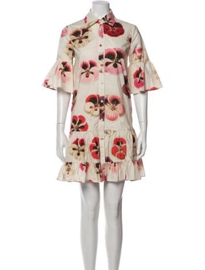 Pre-owned La Doublej Floral Print Knee-length Dress W/ Tags In Multi