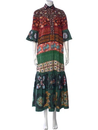 Pre-owned La Doublej Floral Print Long Dress In Black