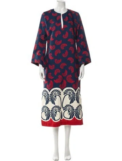Pre-owned La Doublej Floral Print Long Dress In Blue