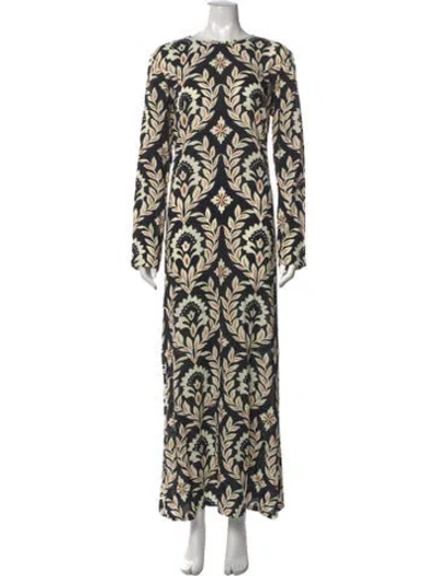 Pre-owned La Doublej Floral Print Long Dress In Blue