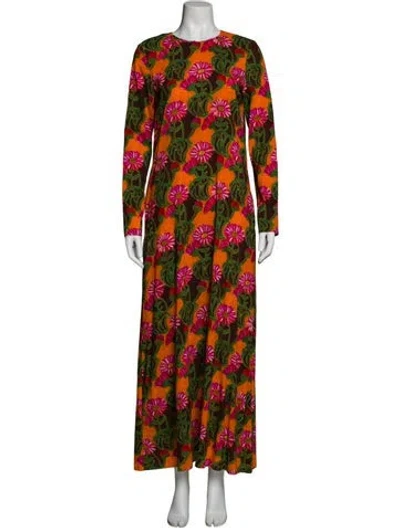 Pre-owned La Doublej Floral Print Long Dress In Multi