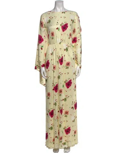 Pre-owned La Doublej Floral Print Long Dress In Multi