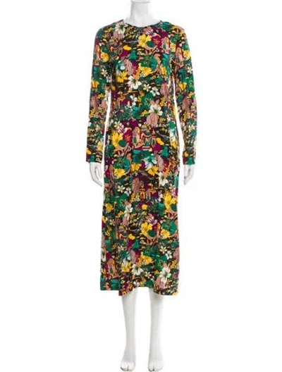 Pre-owned La Doublej Floral Print Long Dress In Multi