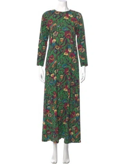 Pre-owned La Doublej Floral Print Long Dress In Multi