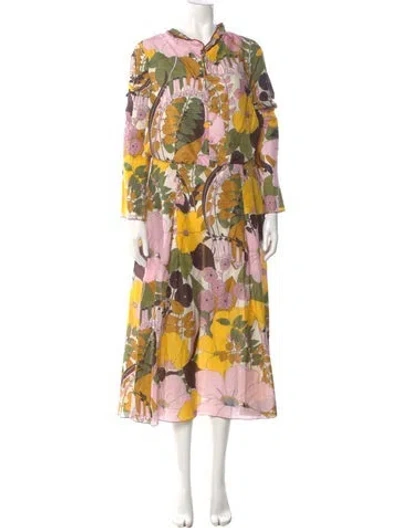 Pre-owned La Doublej Floral Print Long Dress In Multi