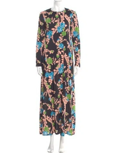 Pre-owned La Doublej Floral Print Long Dress In Multi