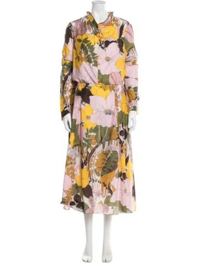 Pre-owned La Doublej Floral Print Long Dress In Multi